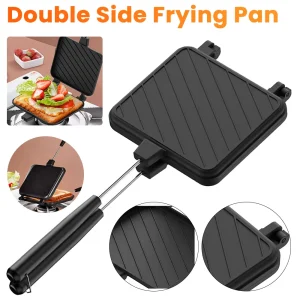 Double Sided Frying Pan Non-stick, Grilled Sandwich Maker Heat-resistant