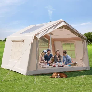 Inflatable Blow Up Tents for Camping,Waterproof Oxford Hot Tent with Manual Pump,Spacious Easy Setup Inflatable Camping Air