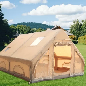 Inflatable camping tent 4-8 people with windows portable Four season tents